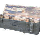 solid wooden military transport box