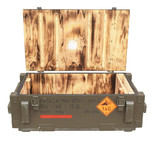 Military transport chest box on mines