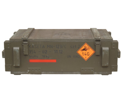 Military transport chest box on mines