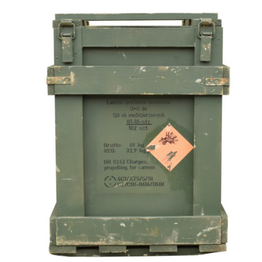 A large chest box for mortar loads