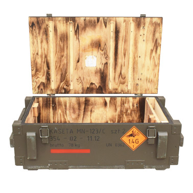 Military transport chest box on mines